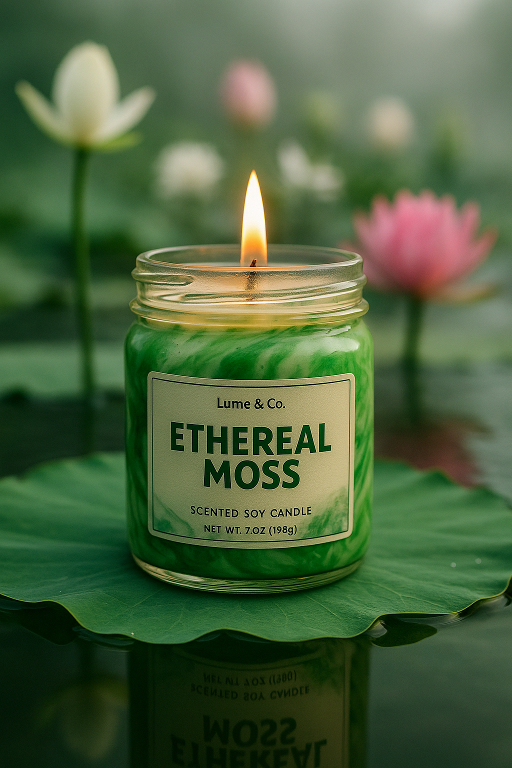 Ethereal Moss Candle by Lume & Co. | decorative candle, product image 4 of 5