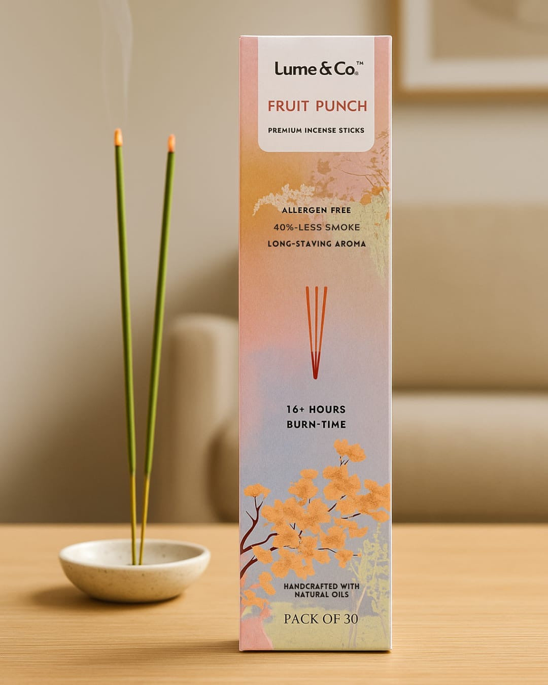 Fruit Punch Agarbatti Pack by Lume & Co. | incense for home fragrance, product image 4 of 6