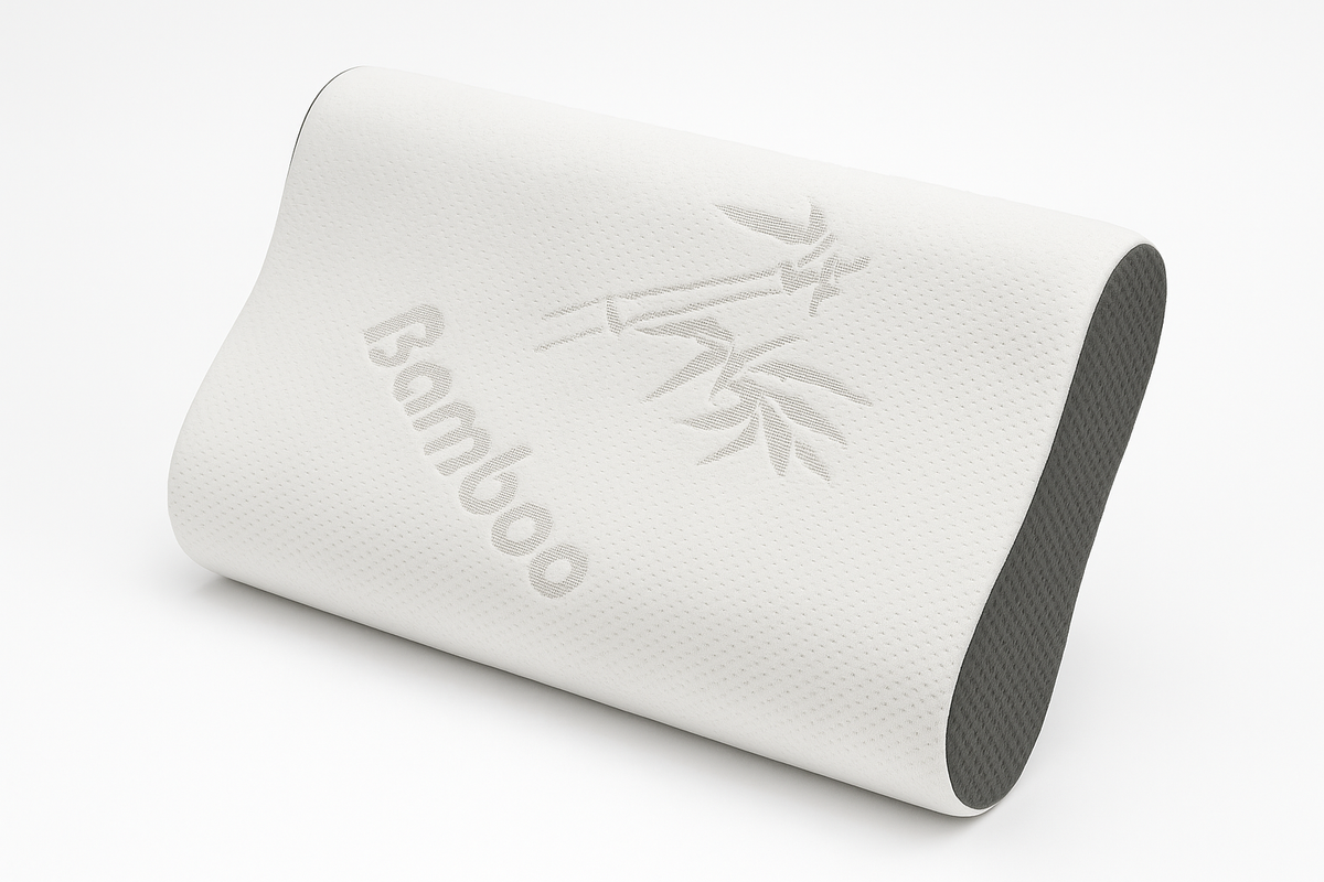 Bamboo Contour Memory Foam Pillow for Neck & Shoulder Pain Relief by Lume & Co. | product