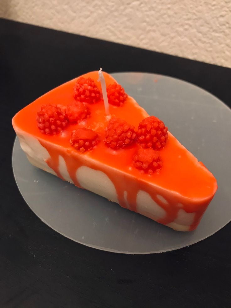 Raspberry Cheesecake Scented Candle | Handcrafted Dessert Aroma