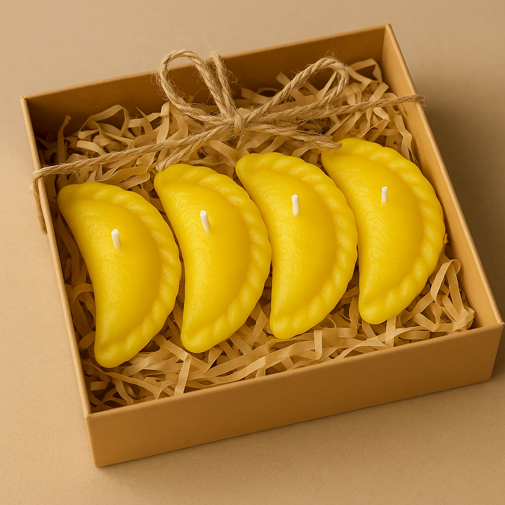 Handmade Mawa Gujiya Candle | Sweet-Inspired Festive Gift
