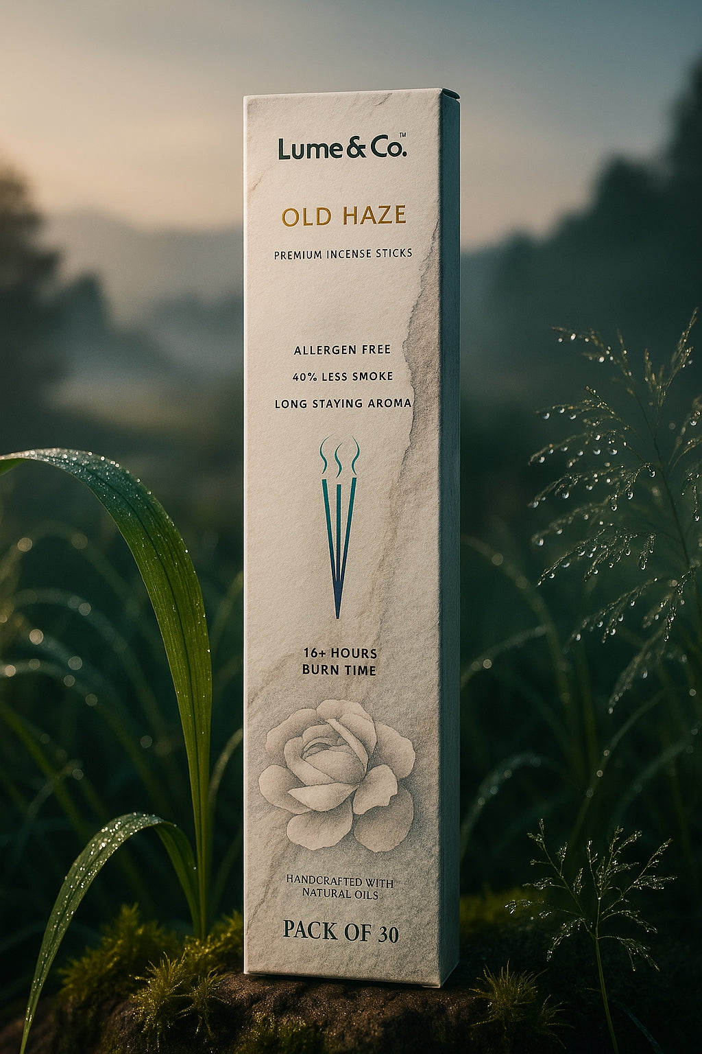 OLD HAZE Incense Sticks – Woody & Earthy Agarbatti for Relaxing Evenings | Vintage Perfumed Blend | 30-Stick Pack