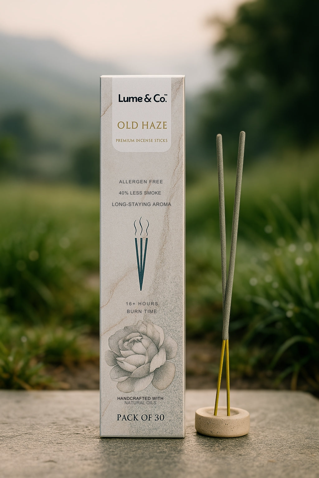 OLD HAZE Incense Sticks – Woody & Earthy Agarbatti for Relaxing Evenings | Vintage Perfumed Blend | 30-Stick Pack