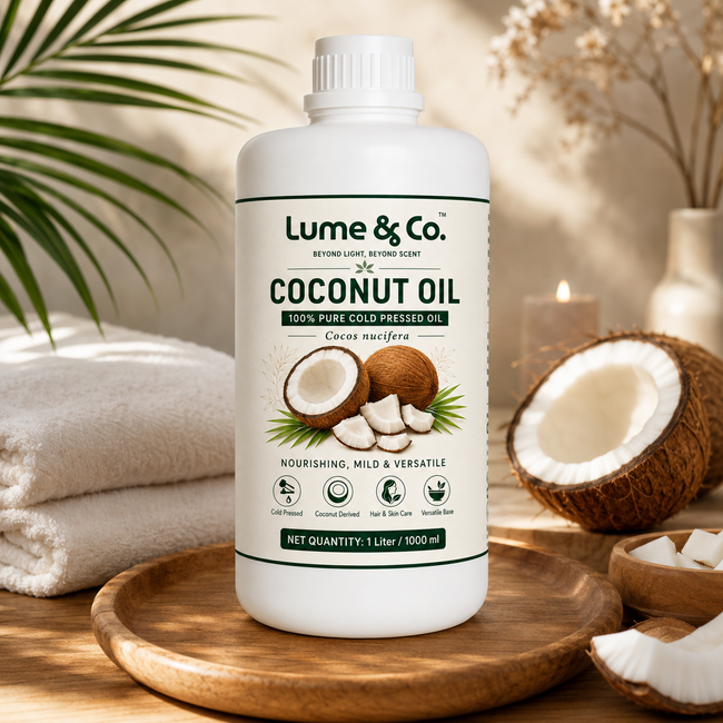 100 Natural Coconut Cold Pressed Oil by Lume & Co. | oil for DIY formulations, product image 2 of 7