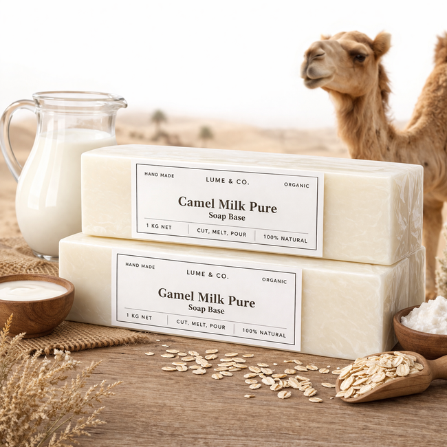 Camel Milk Soap Base 1kg - Premium Camel Milk Melt & Pour Base for Handmade Soap Making by Lume & Co. | melt-and-pour soap making base