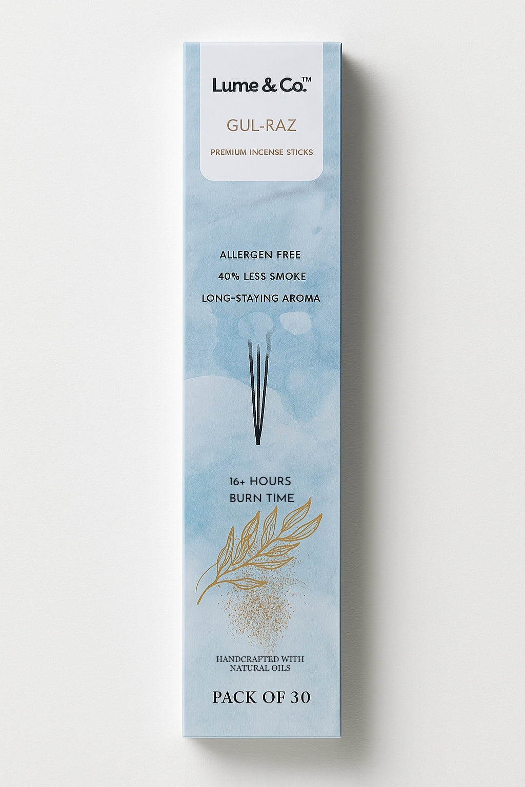 Gul-Raz Incense Sticks | Pack of 30 | Luxury Scented & Handcrafted | Lume & Co.