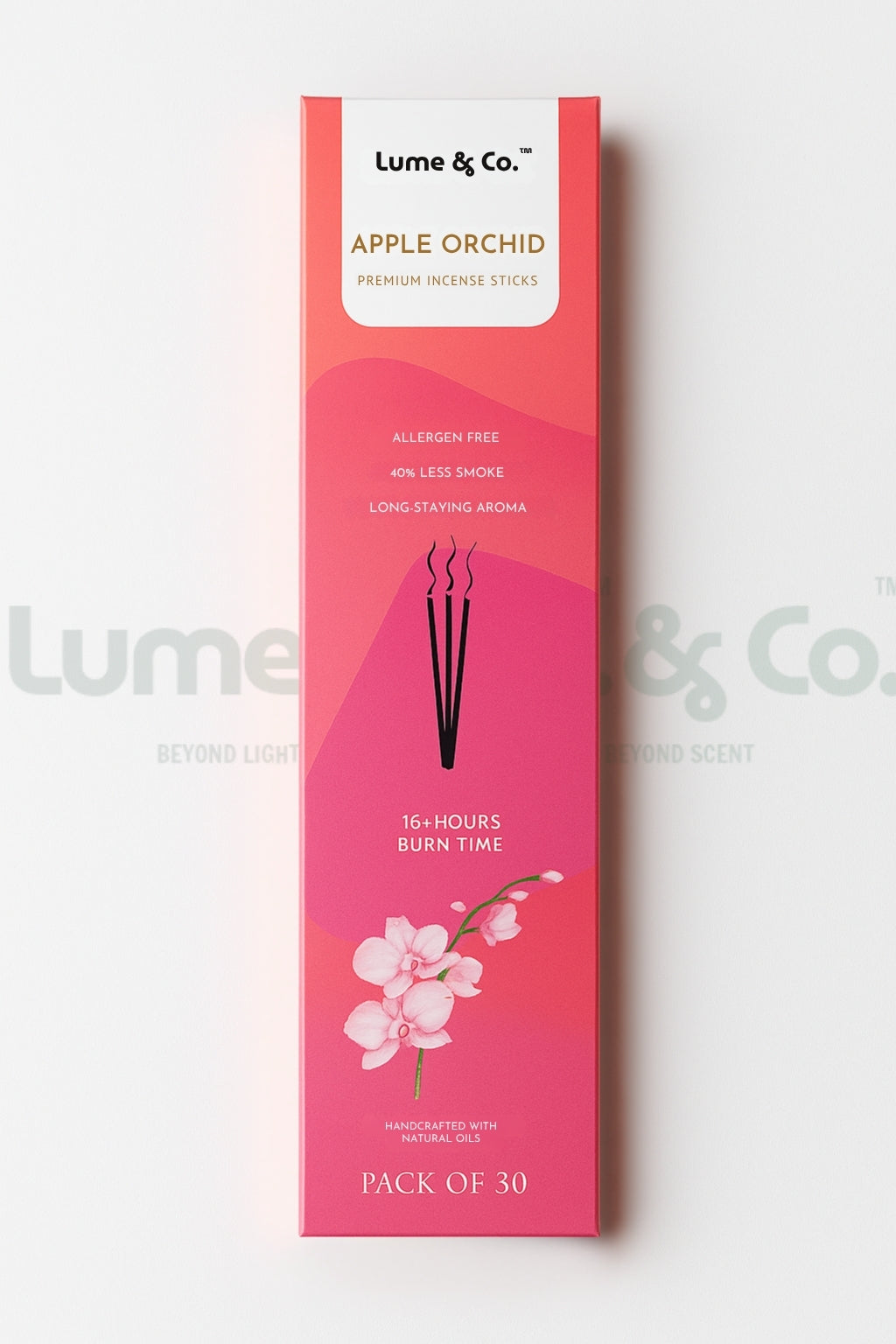 Apple Orchid Incense Sticks - Pack of 30 | Premium Scent for Home | Pack of 30 | Lume & Co.