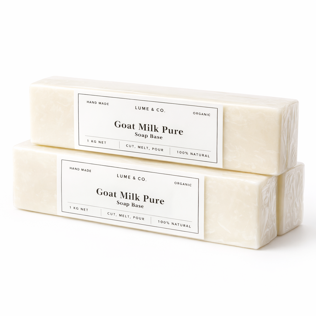 Lume & Co. Goat Milk Soap Base 1kg – Melt & Pour Base for DIY Handmade Soap Making