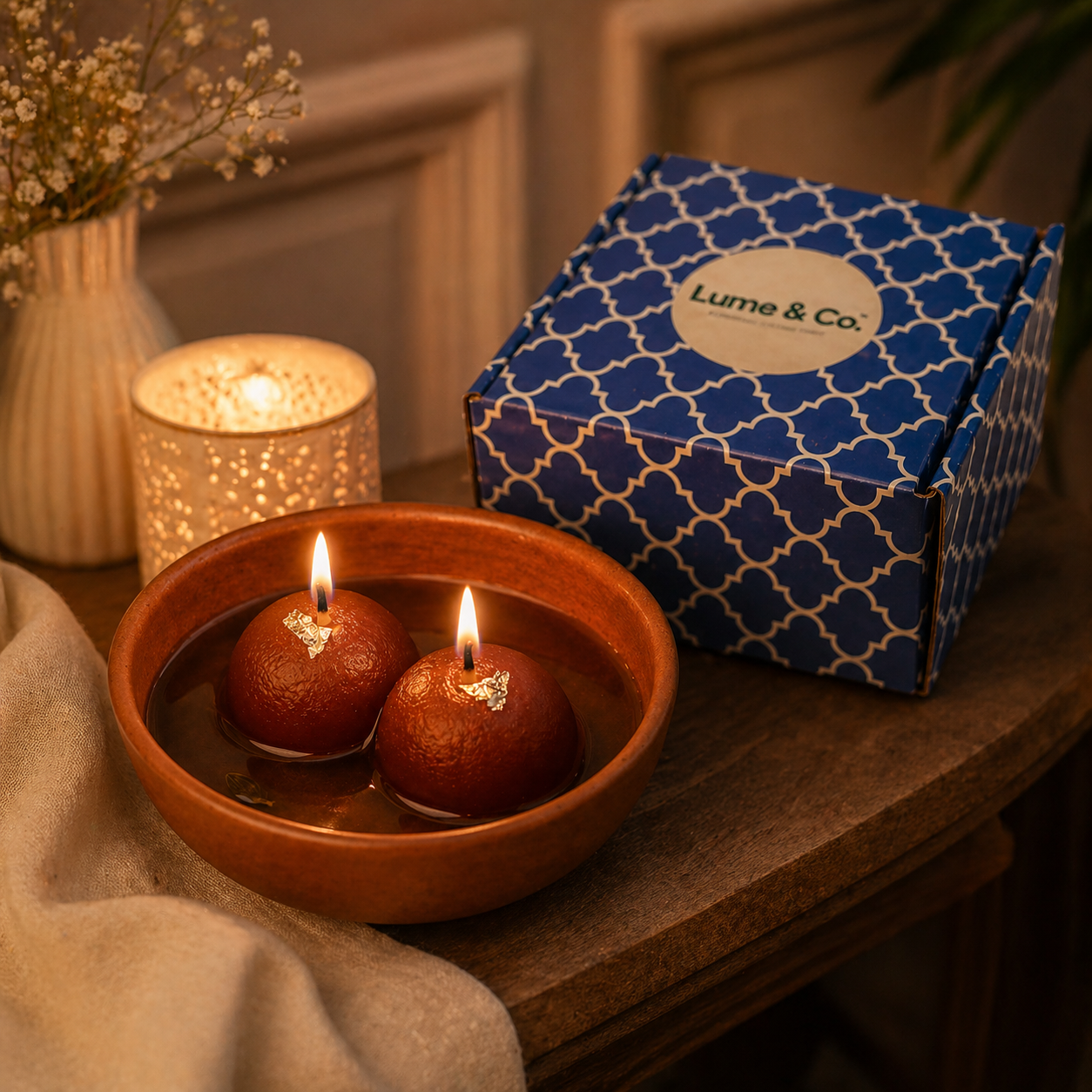 Gulab Jamun Scented Candle – Sweet Indian Dessert Aroma | Handcrafted Festive Candle | 12+ Hour Burn | Traditional Real Aroma