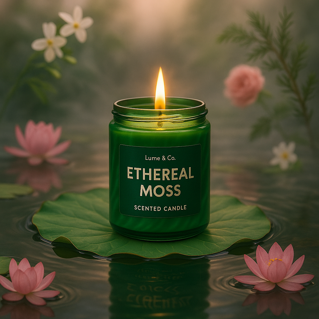 Ethereal Moss Candle by Lume & Co. | decorative candle, product image 3 of 5