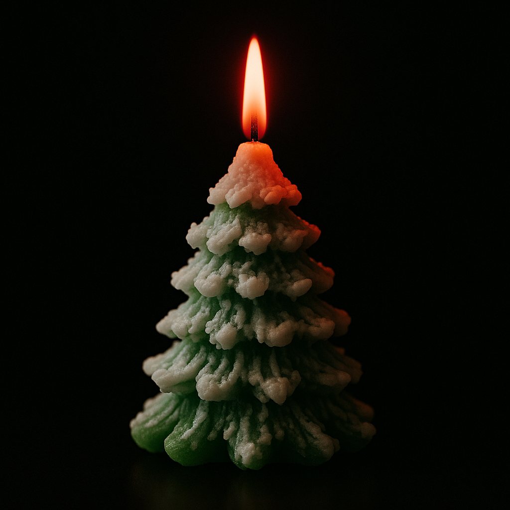 Snowy Pine Trio – Colored Flame Christmas Candles | Handcrafted Scented Pine Tree Candles by | Christmas Home Décor Gift | Lume & Co.™