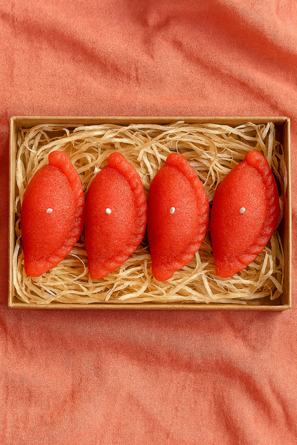 Handmade Kesar Gujiya Candle by Lume & Co. | decorative candle, product image 3 of 3