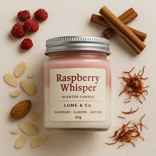 Raspberry Whisper – Scented Soy & Gel Wax Candle
