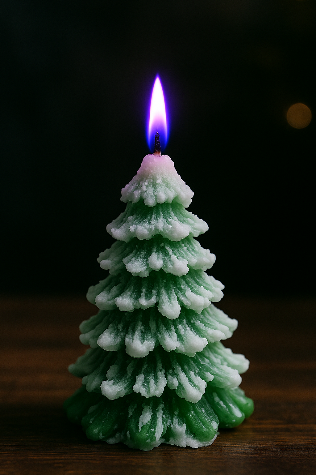 Snowy Pine Trio – Colored Flame Christmas Candles | Handcrafted Scented Pine Tree Candles by | Christmas Home Décor Gift | Lume & Co.™