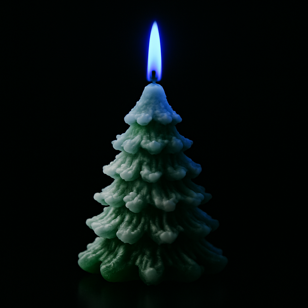 Snowy Pine Trio – Colored Flame Christmas Candles | Handcrafted Scented Pine Tree Candles by | Christmas Home Décor Gift | Lume & Co.™