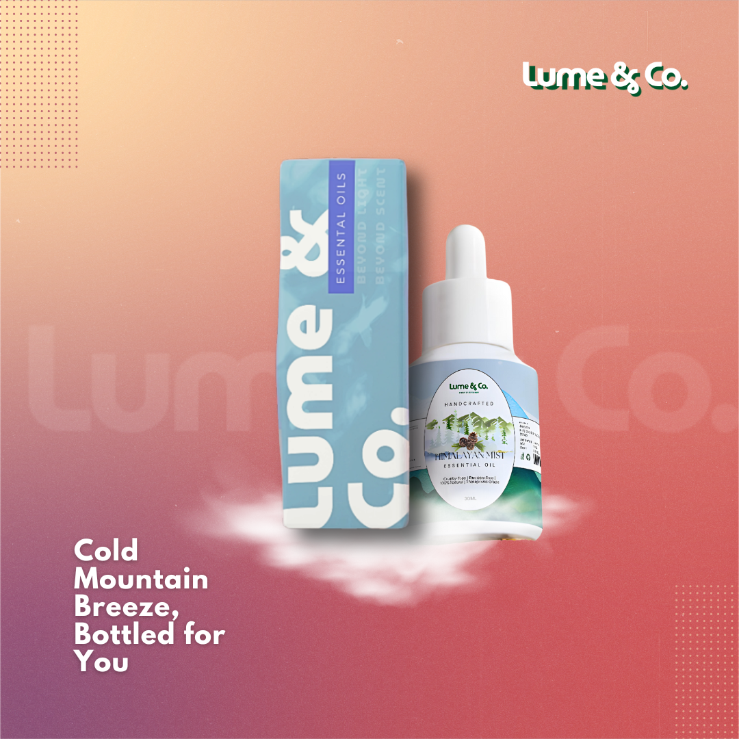 Lume & Co. Himalayan Mist handcrafted essential oil, a fresh mountain-inspired aromatic blend