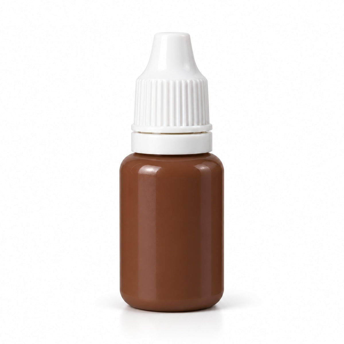 Brown liquid candle colour 15 ml sample bottle, Lume & Co., white background