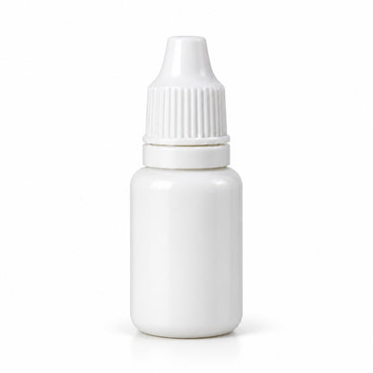 White liquid candle colour 15 ml sample bottle, Lume & Co., white background
