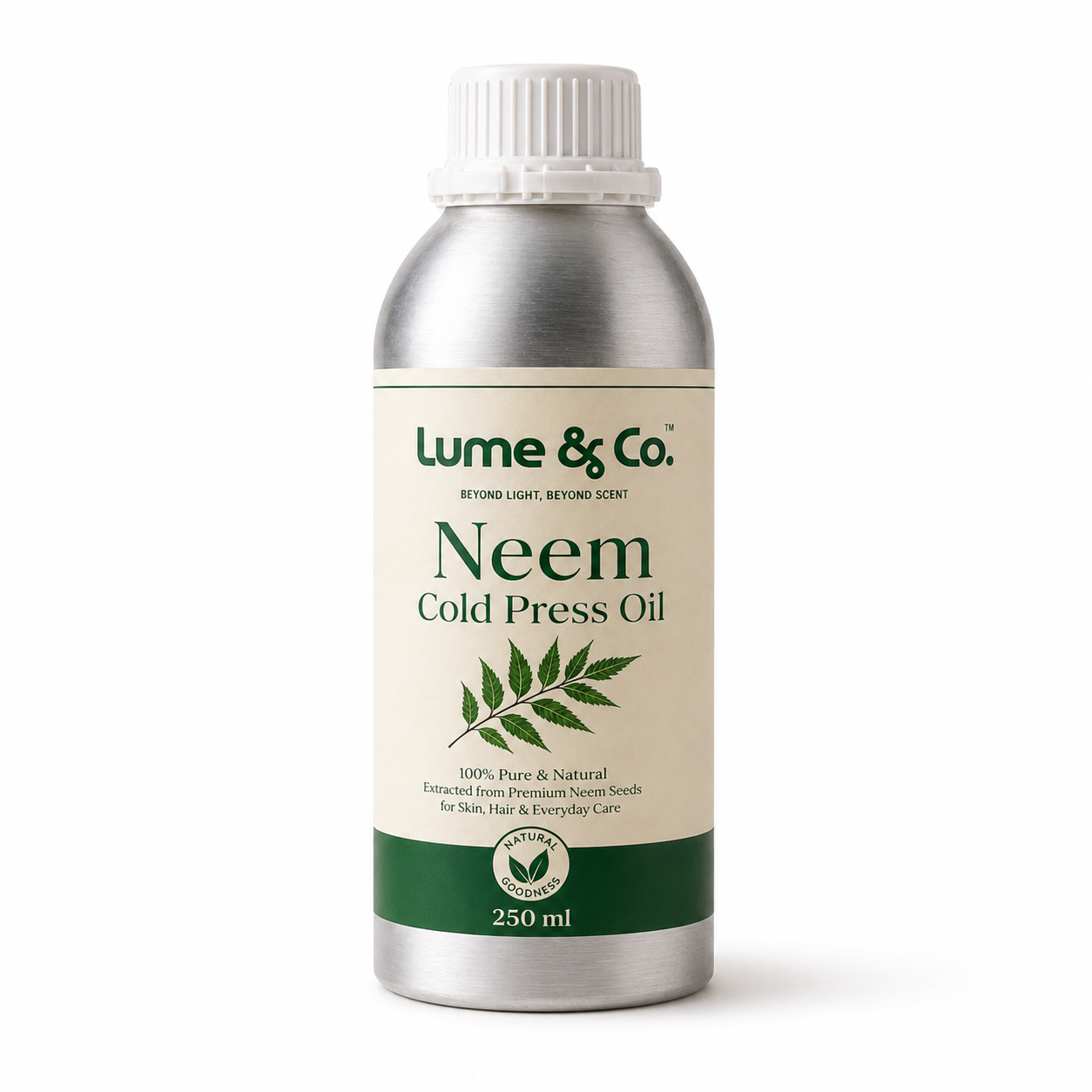 Lume & Co. 100 Natürliches kaltgepresstes Neemöl | Pures natürliches Neemöl für Haut, Haar, Seife & DIY-Formulierungen