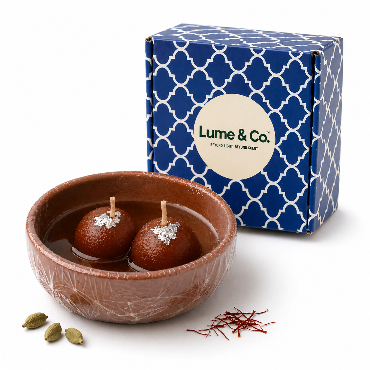 Gulab Jamun Scented Candle – Sweet Indian Dessert Aroma | Handcrafted Festive Candle | 12+ Hour Burn | Traditional Real Aroma
