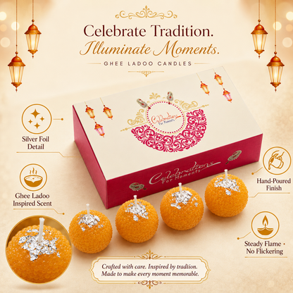Scented Motichoor Ladoo Candle Gift Box by Lume & Co. | decorative candle, product image 10 of 10