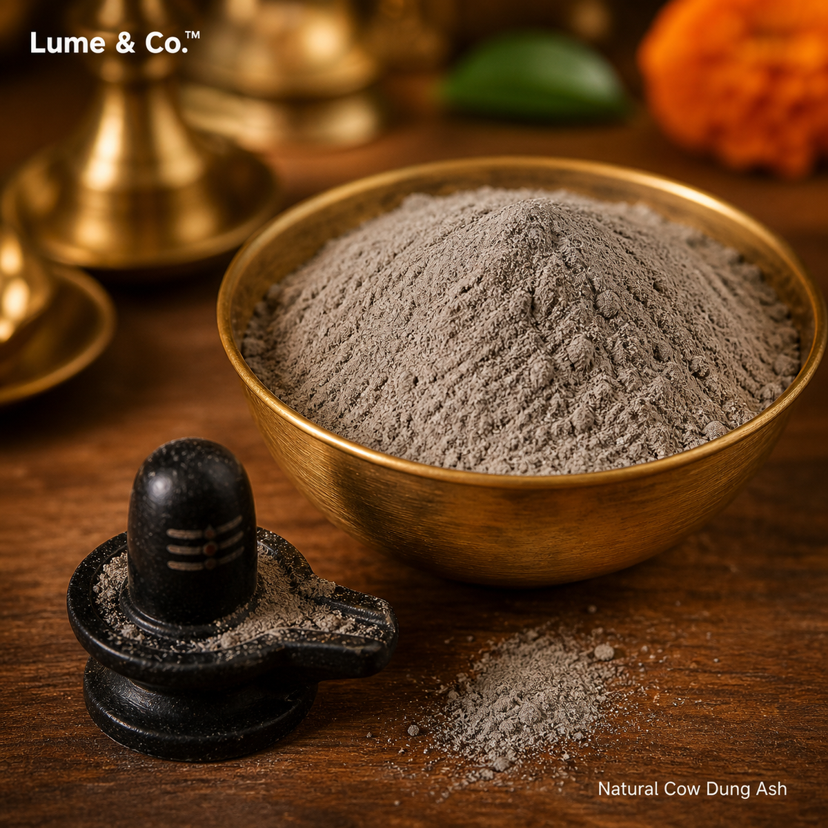 Natural Cow Dung Ash Powder for Vibhuti Bhasm, Pooja, Rituals, Gardening & Utensil Cleaning