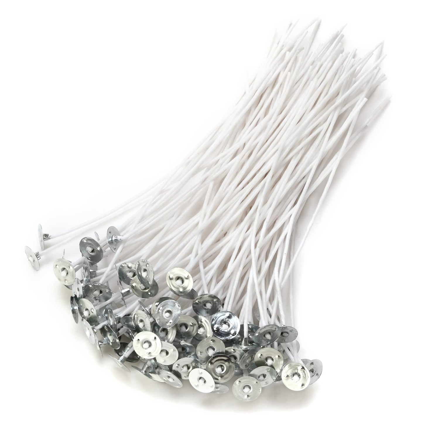 Lume & Co. Wax Coated Candle Wicks with Metal Tabs | Pre-Waxed Wicks for Candle Making | Pack of 100