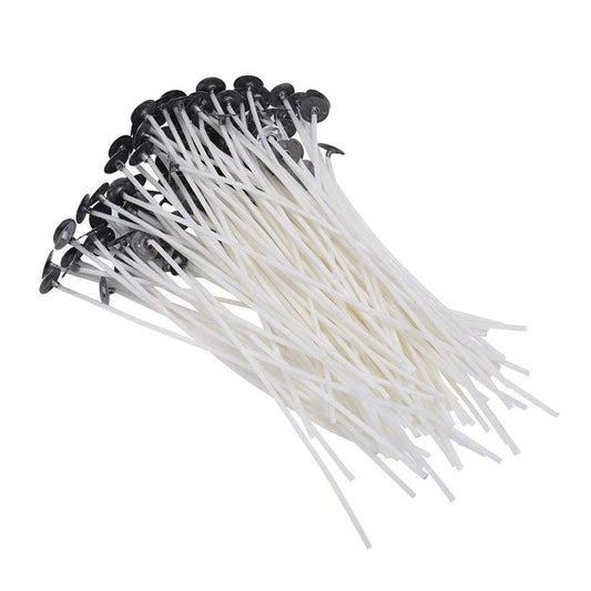 Lume & Co. Wax Coated Candle Wicks with Metal Tabs | Pre-Waxed Wicks for Candle Making | Pack of 100
