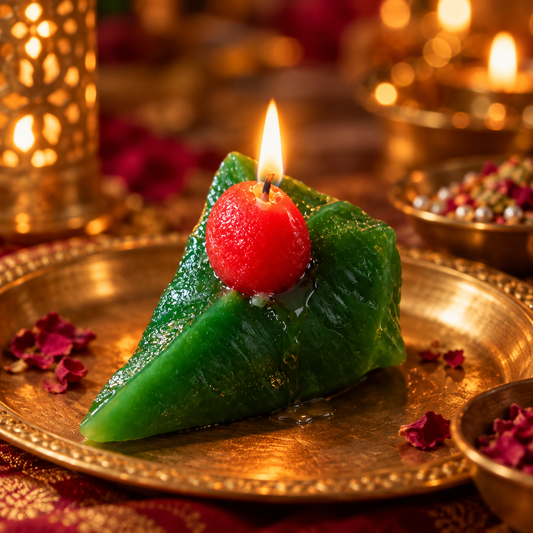 Banarasi Meetha Paan Candle | Realistic Handmade Paan Shaped Candle