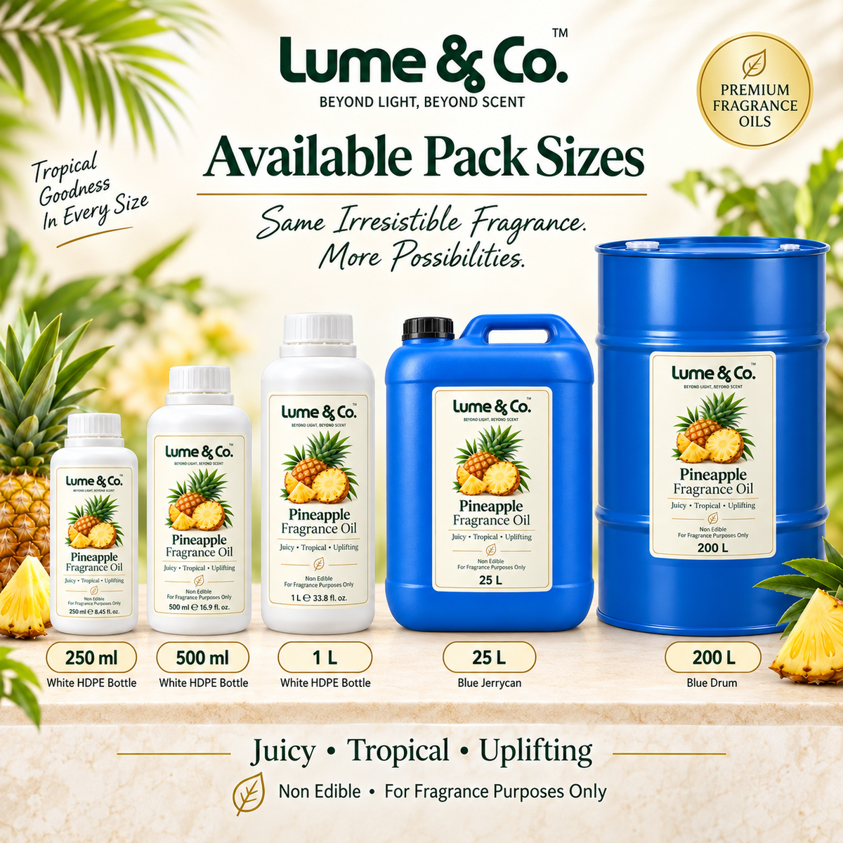 Pineapple Fragrance Oil for Candles, Soaps, Perfumes & Diffusers