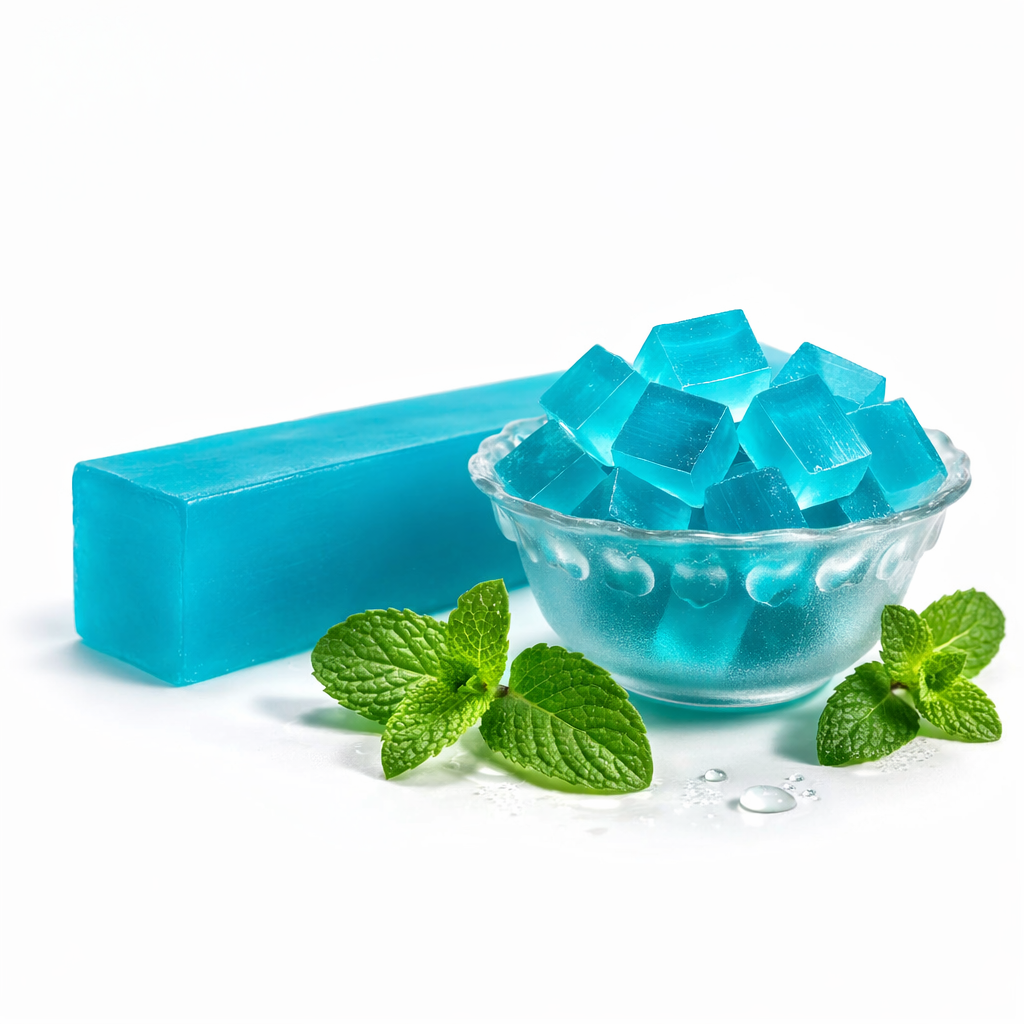 Lume & Co. Aqua Mint Glycerin Soap Base 1kg | Fresh Melt & Pour Soap Base