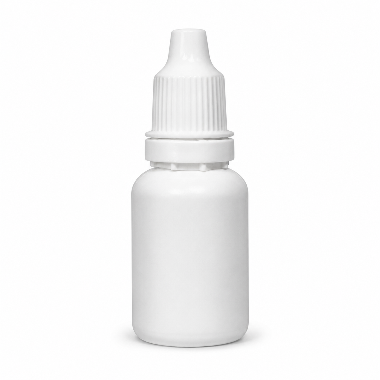 15ml HDPE Dropper Bottles with Plug & Cap – White, Food Grade Plastic | For oil, color, liquid storage