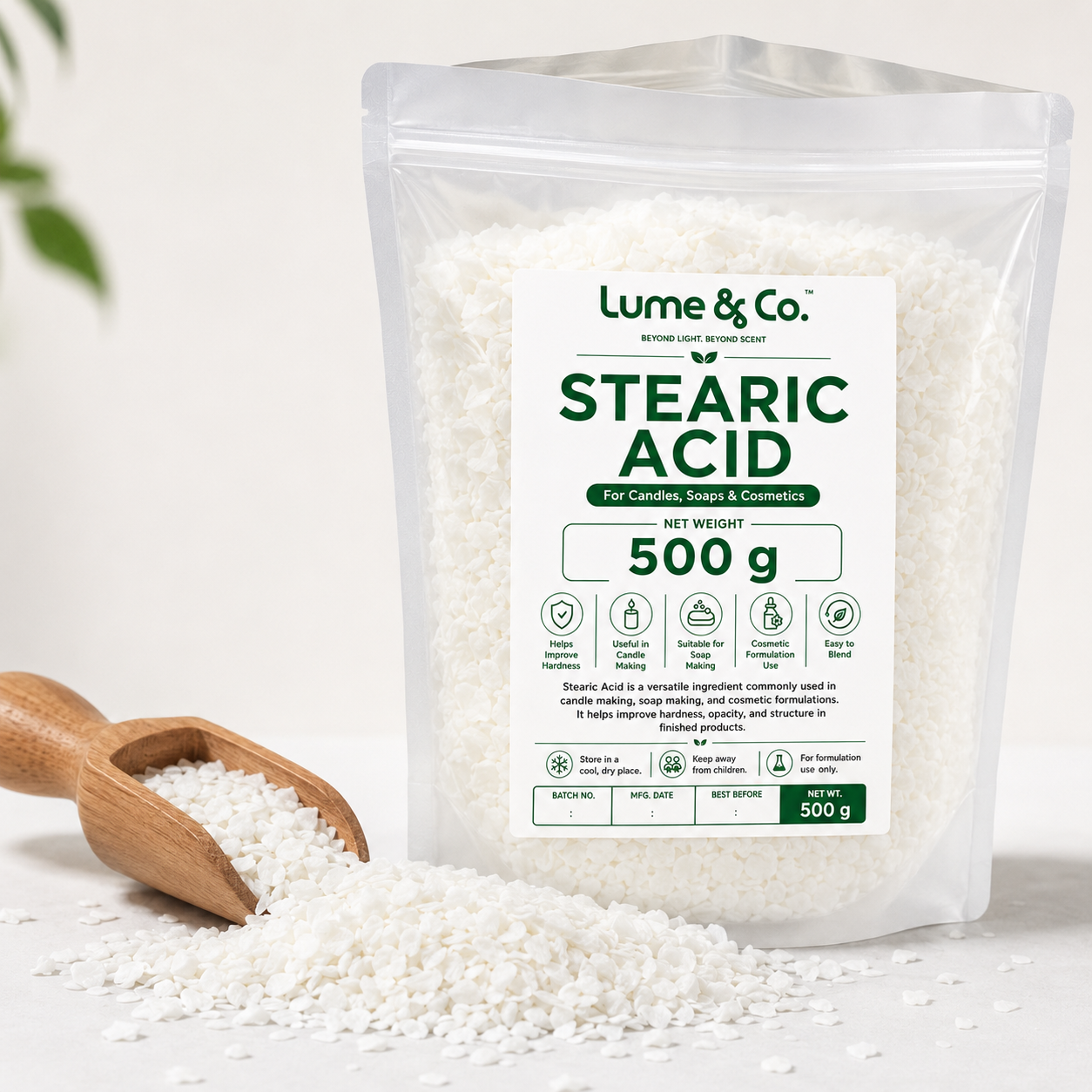 Stearic Acid 500g for Candles, Soaps & Cosmetics