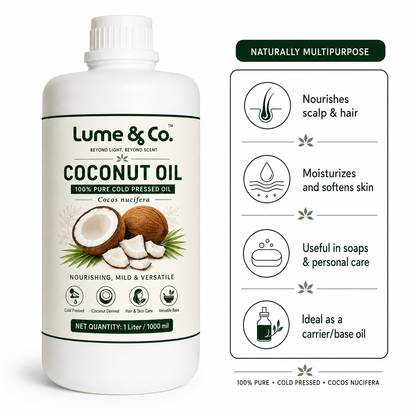 100 Natural Coconut Cold Pressed Oil by Lume & Co. | oil for DIY formulations, product image 5 of 7