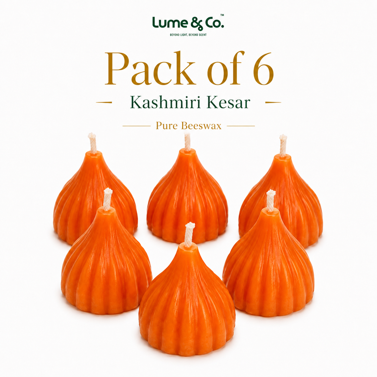 Beeswax Scented Modak Candles - Maharashtra Special by Lume & Co.
