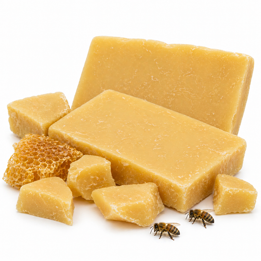 Pure Honey Beeswax Slab & Chunks for Candle Making, Balms & DIY Crafts