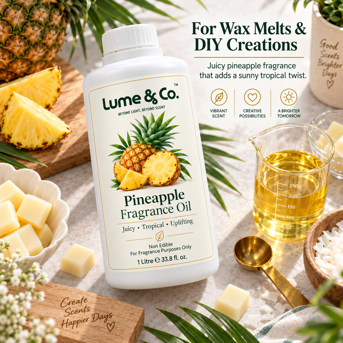 Pineapple Fragrance Oil for Candles, Soaps, Perfumes & Diffusers