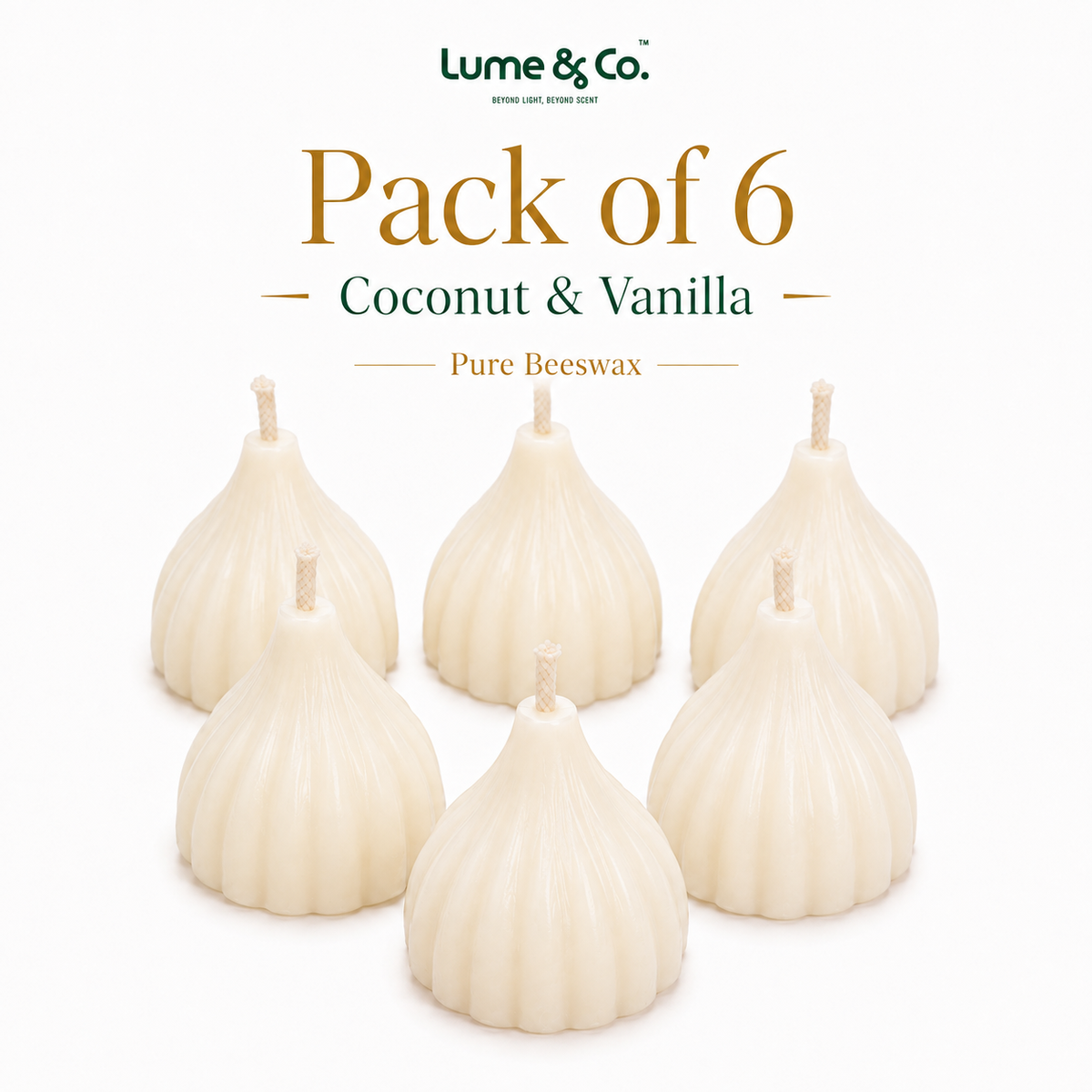 Beeswax Scented Modak Candles - Maharashtra Special by Lume & Co.