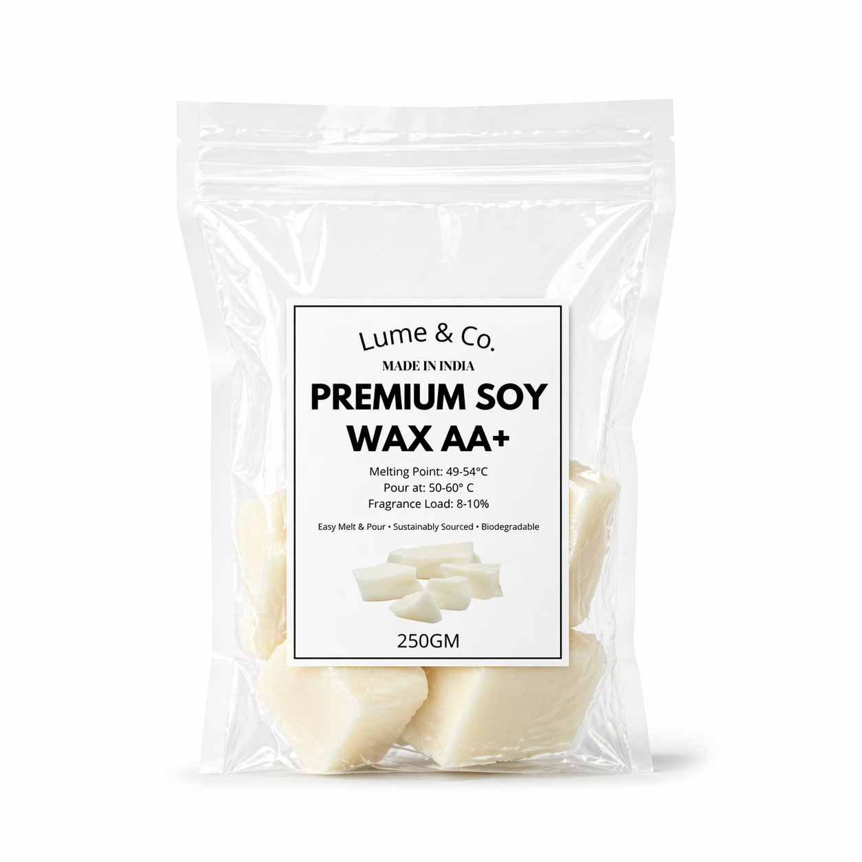 Lume & Co. Premium Soy Wax AA+ | Natural Candle Making Wax for Jar Candles, Container Candles & Wax Melts