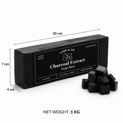 Charcoal Soap Base 1kg - Premium Activated Charcoal Melt & Pour Base for Handmade Soap Making by Lume & Co. | melt-and-pour soap making base, product image 2 of 4