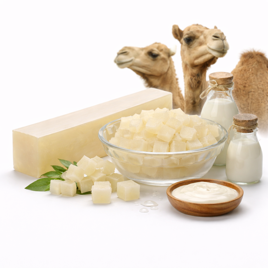 Camel Milk Soap Base 1kg - Premium Camel Milk Melt & Pour Base for Handmade Soap Making