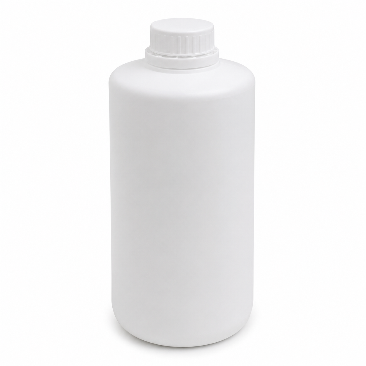1 Litre HDPE Plastic Bottle with Inner Plug & Cap – Food Grade, White