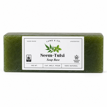 Neem Tulsi Soap Base 1kg by Lume & Co. | melt-and-pour soap making base