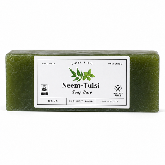 Neem Tulsi Soap Base 1kg | Melt & Pour Herbal Soap Base | DIY for Handmade Soaps | No SLS/SLES/Paraben
