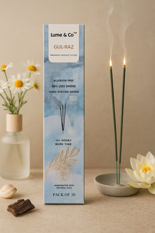 Gul-Raz Incense Sticks | Pack of 30 | Luxury Scented & Handcrafted | Lume & Co.