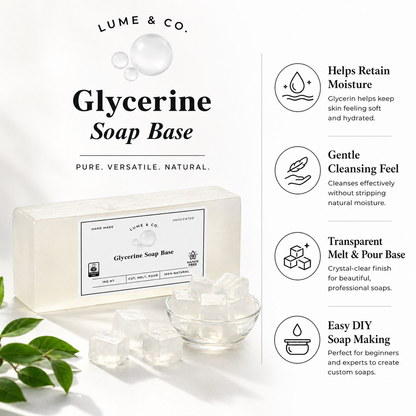 Glycerine Soap Base 1kg by Lume & Co. | melt-and-pour soap making base, product image 3 of 5