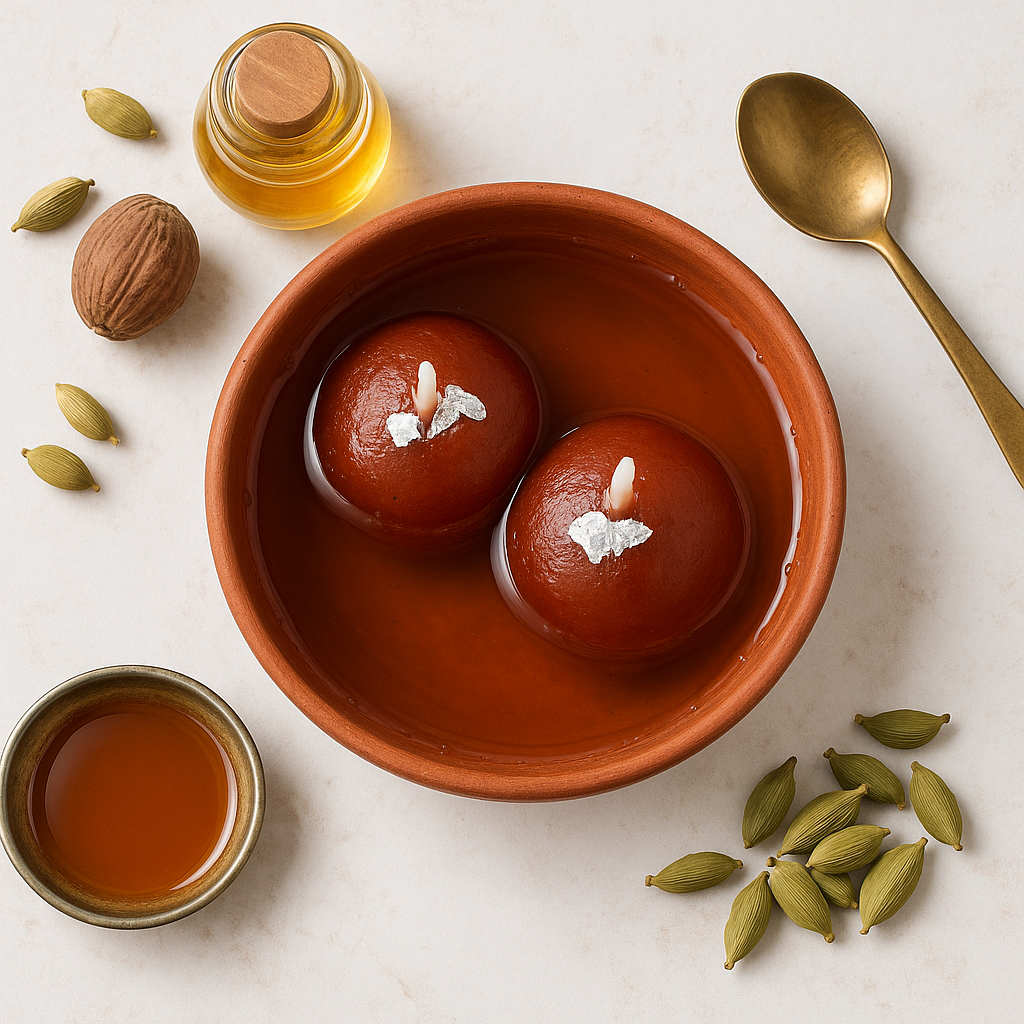 Gulab Jamun Scented Candle – Sweet Indian Dessert Aroma | Handcrafted Festive Candle | 12+ Hour Burn