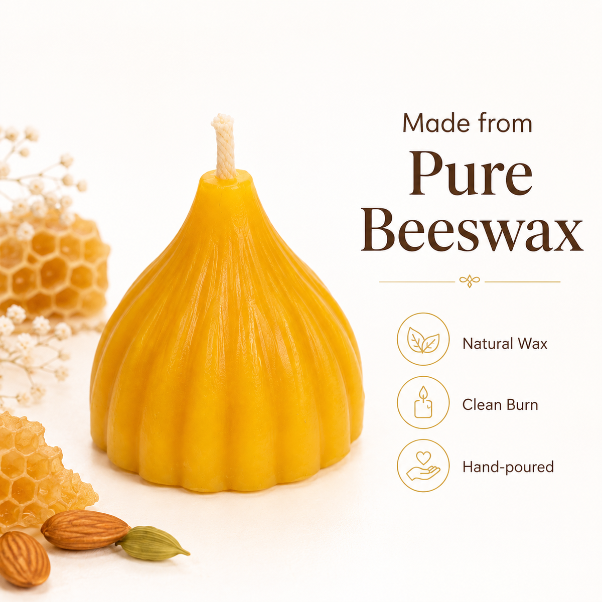 Beeswax Scented Modak Candles - Maharashtra Special by Lume & Co.