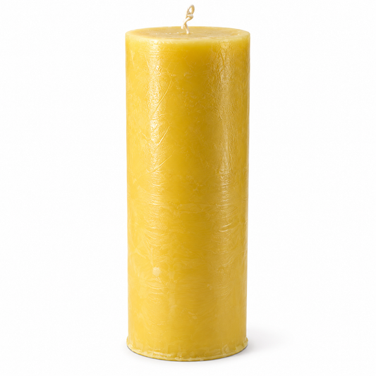 Ivory Natural Beeswax Pillar Candle | 4×12 Inch | Long Burn upto 280 hrs |