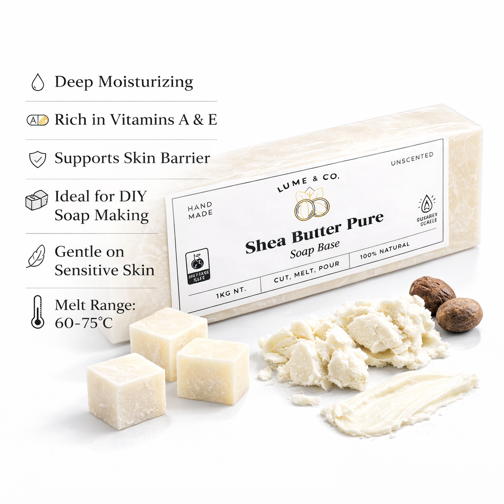 Shea Butter Soap Base – 1 KG | Melt & Pour | Unscented
